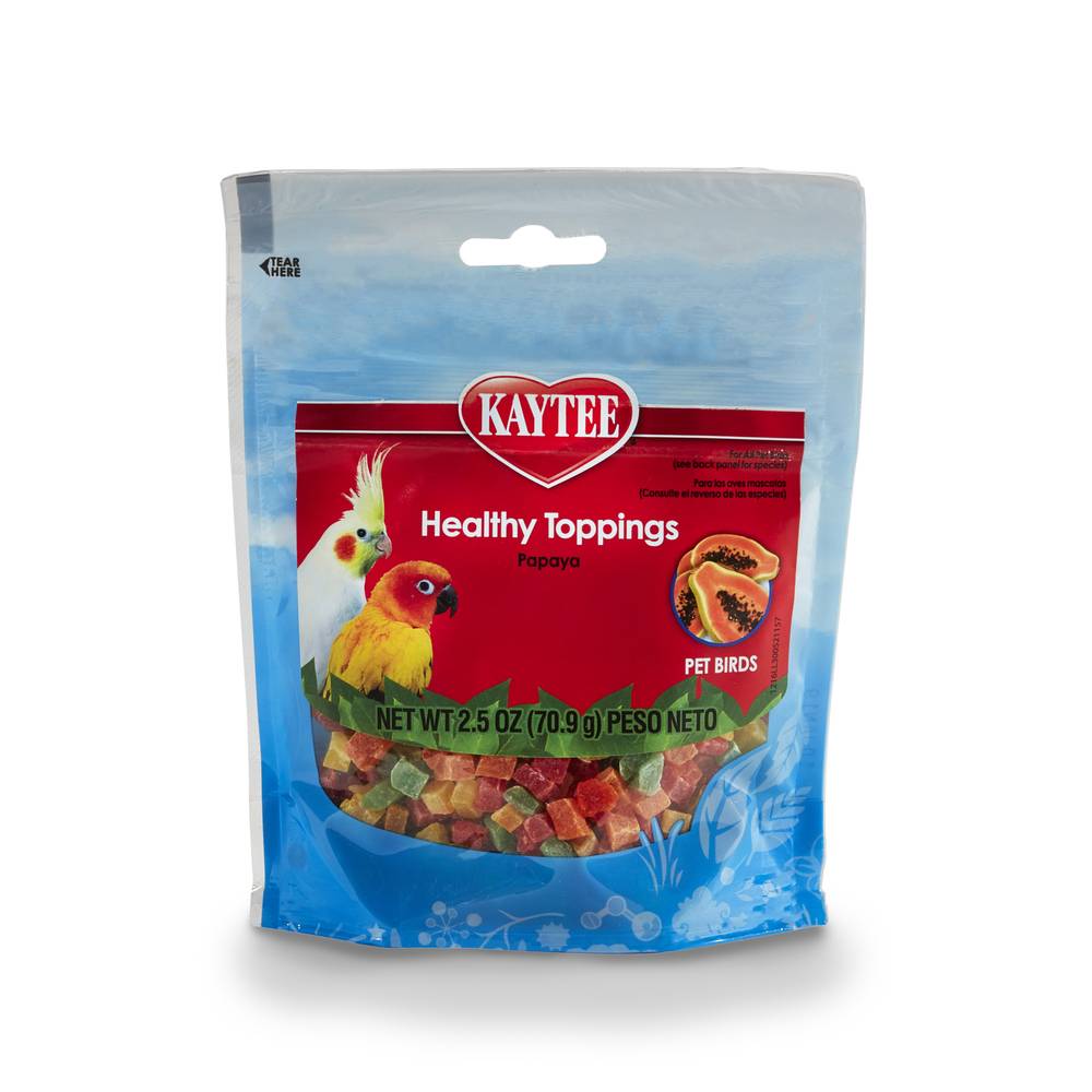 Kaytee Pet Specialty Healthy Toppings Papaya Bits For All Pet Birds (2.5 oz)