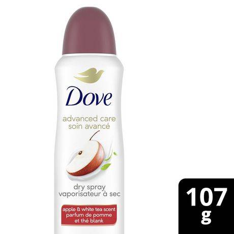 Dove Antiperspirant Deodorant Dry Spray, Apple-White Tea (107 g)