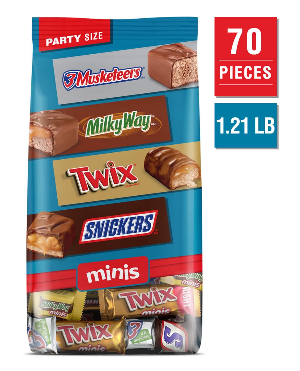 Mixed SNICKERS, TWIX & More Minis Chocolate Candy Bars