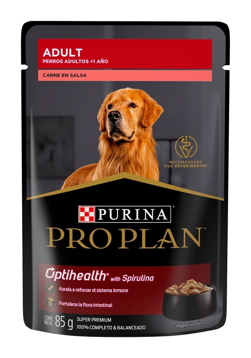 Purina Pro Plan · Optihealth alimento húmedo para perros, carne, Adulto (85 g)
