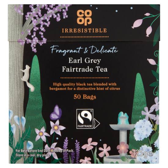 Co-Op Irresistible Fairtrade Earl Grey Tea 50 Bags 125g