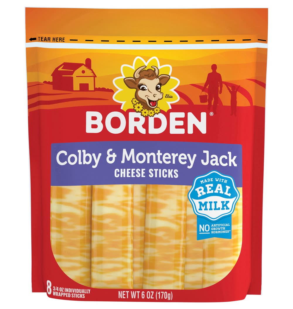 Borden Colby & Montery Jack Cheese Stick (6 oz, 8 ct)