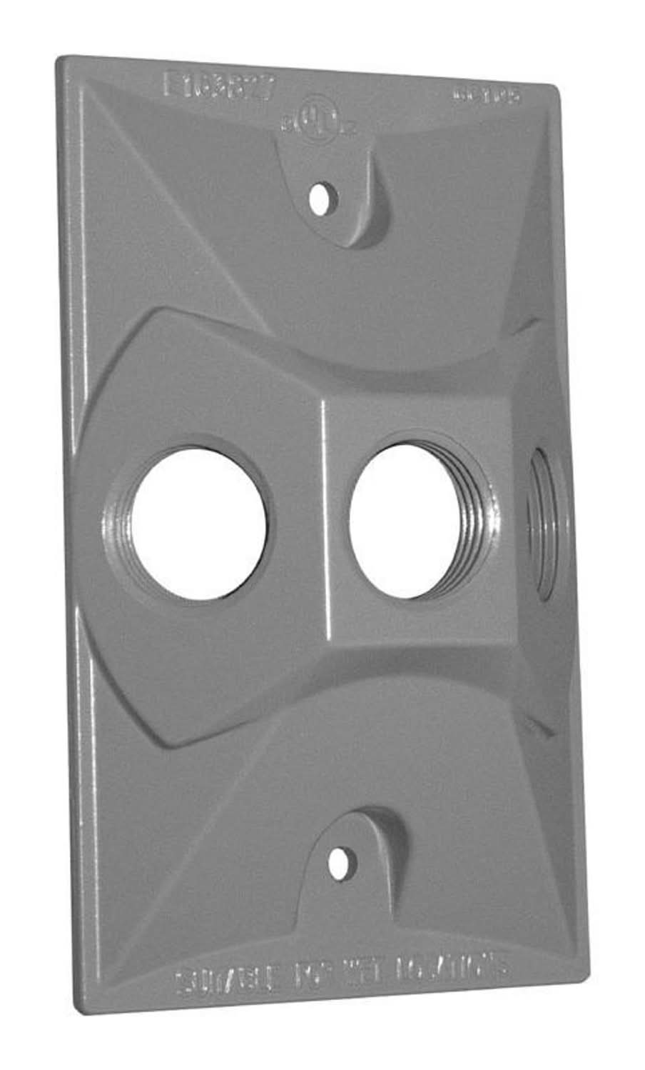 Sigma Engineered Solutions Rectangle Die-Cast Metal 1 Gang 4.61 In. H X 2.85 In. W Lampholder Cover
