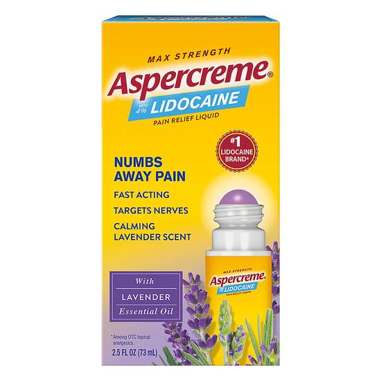 Aspercreme Max Strength Lavender Pain Relieving Liquid