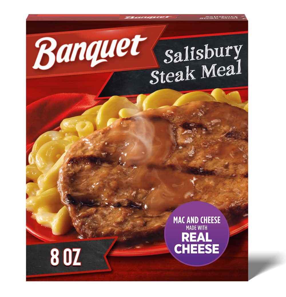 Banquet Salisbury Steak Meal With Mac & Cheese Sauce (8 oz)