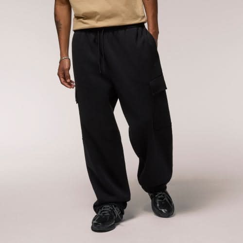 LCKR Mens Trinity Baggy Cargo Fleece Sweatpants - Black Size L