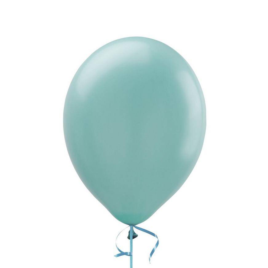 Uninflated 1ct, 12in, Caribbean Blue Latex Balloon