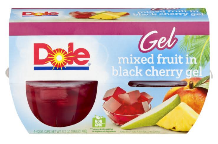 Dole Mixed Fruit in Black Cherry Gel (4.3 oz, 4 ct)