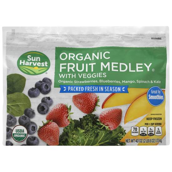 Sun Harvest Organic Fruit Medley With Veggies