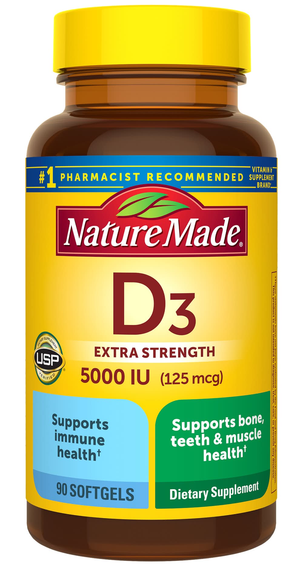 Nature Made Extra Strength Vitamin D3 5000 Iu Softgels (90 ct)