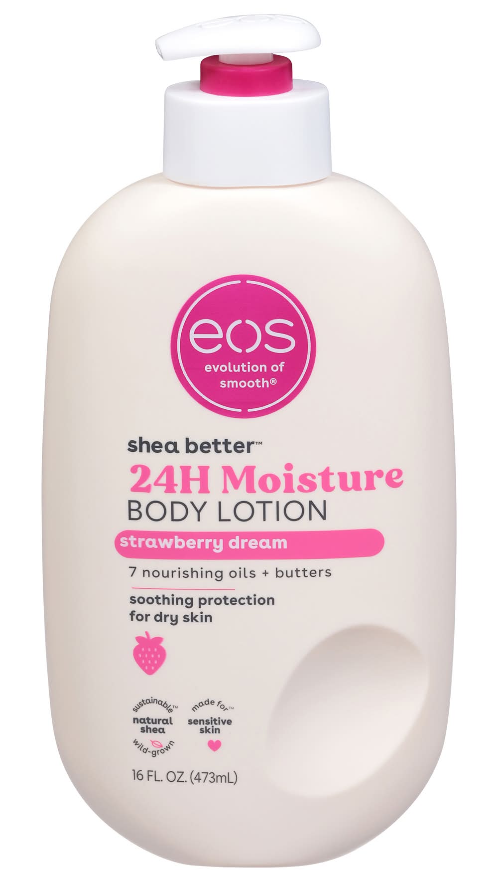 eos Shea Better 24h Moisture Body Lotion, Strawberry Dream (16 fl oz)
