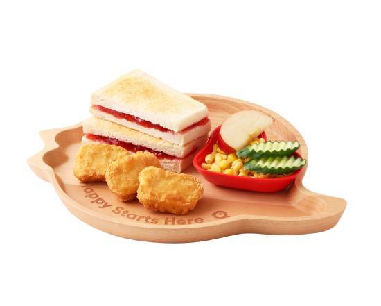 【套餐】兒童餐 (草莓吐司+雞塊+蔬果杯) | Children’s Set Meal(Toast w/  Strawberry Jam+Chicken  Nuggets+Fruit and Vegetable Cup)