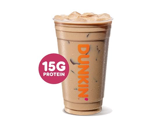 Caramel Chocolate Iced Protein Latte