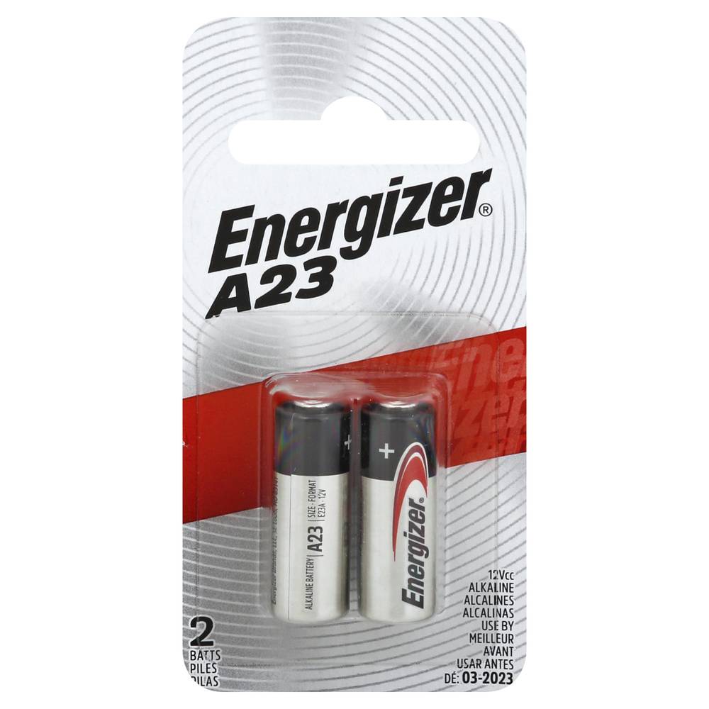 Energizer Alkaline 12 Volt Batteries, A23 (2 ct)