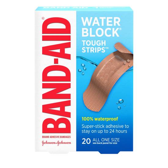 Band-Aid Brand Water Block Tough Sterile Bandages - One Size, 20 ct