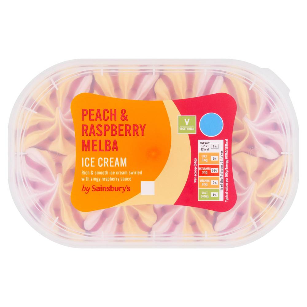 Sainsbury's Raspberry & Peach Melba Ice Cream 900ml
