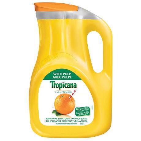 Tropicana Pure Premium Homestyle Orange Juice Some Pulp (2.63 L)