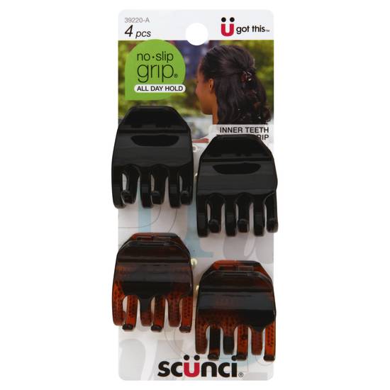 Scunci Chunky Jaw Clips (4 ct)