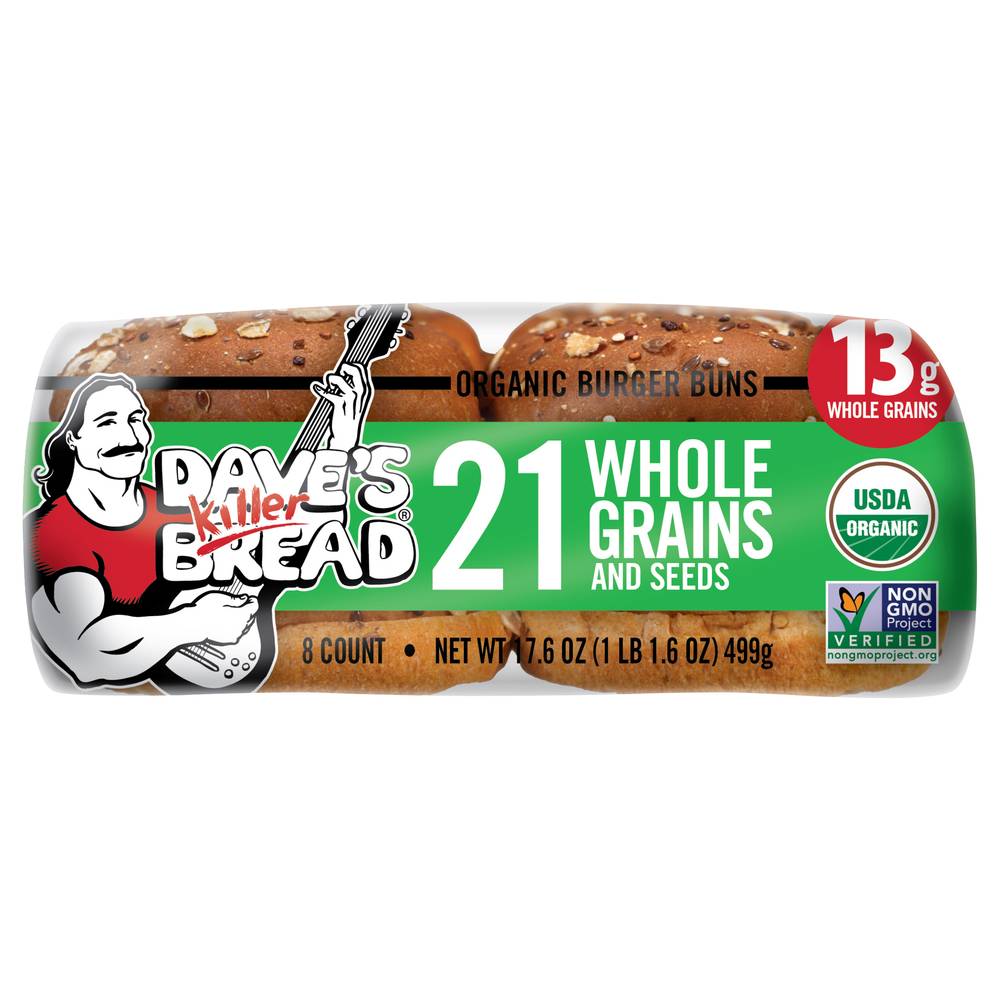 Dave's Killer Bread 21 Whole Grains & Seeds Burger Buns