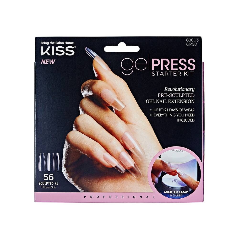 KISS gelPRESS Sculpted Fake Nails Starter Kit