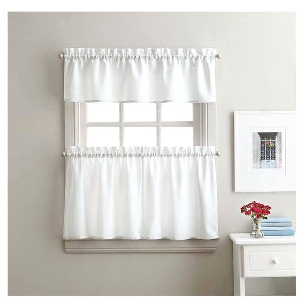 CHF Curtainworks Twill Tier and Valance 3 pc set