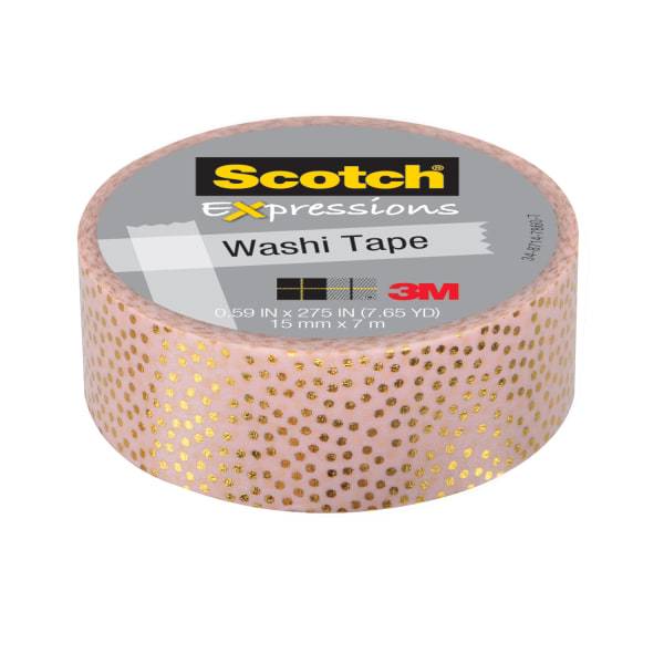 Scotch Expressions Pink Gold Washi Tape