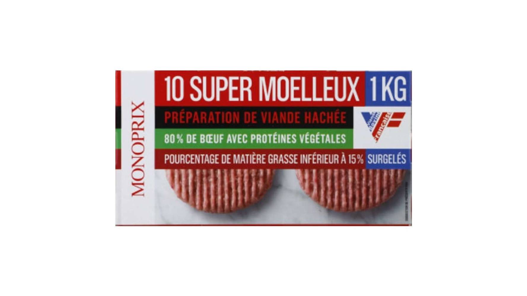 Monoprix - Préparation de viande hachée et super moelleux