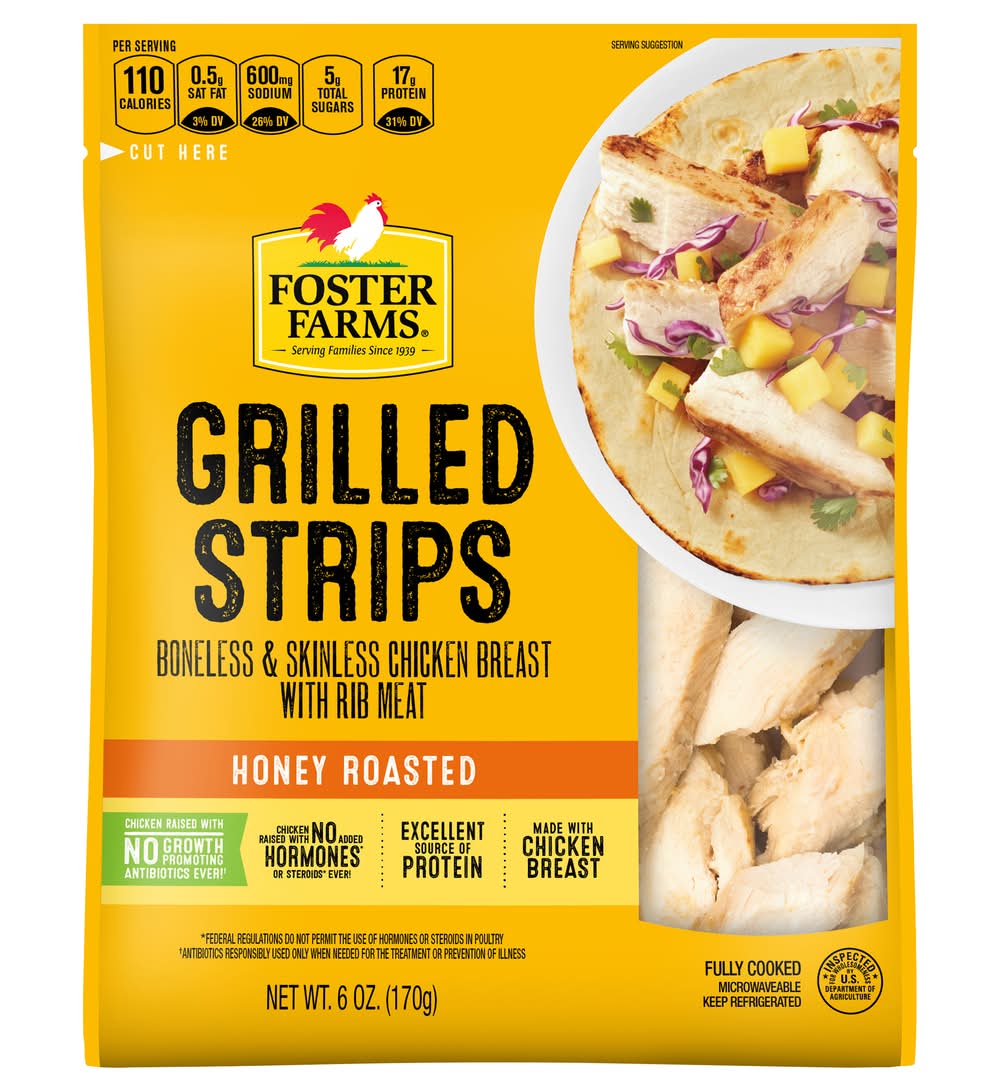 Foster Farms Honey Roasted Chicken Breast Strips (6 oz)