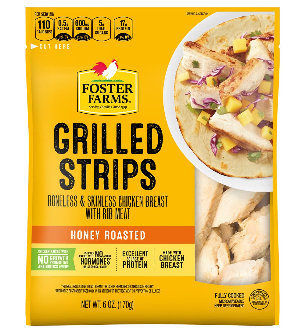 Foster Farms Honey Roasted Chicken Breast Strips (6 oz)