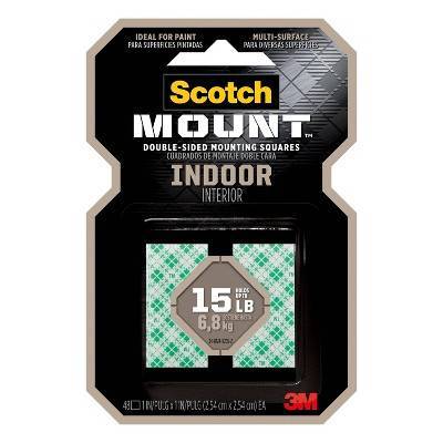 Scotch Mount Indoor Double-Sided Mounting Squares