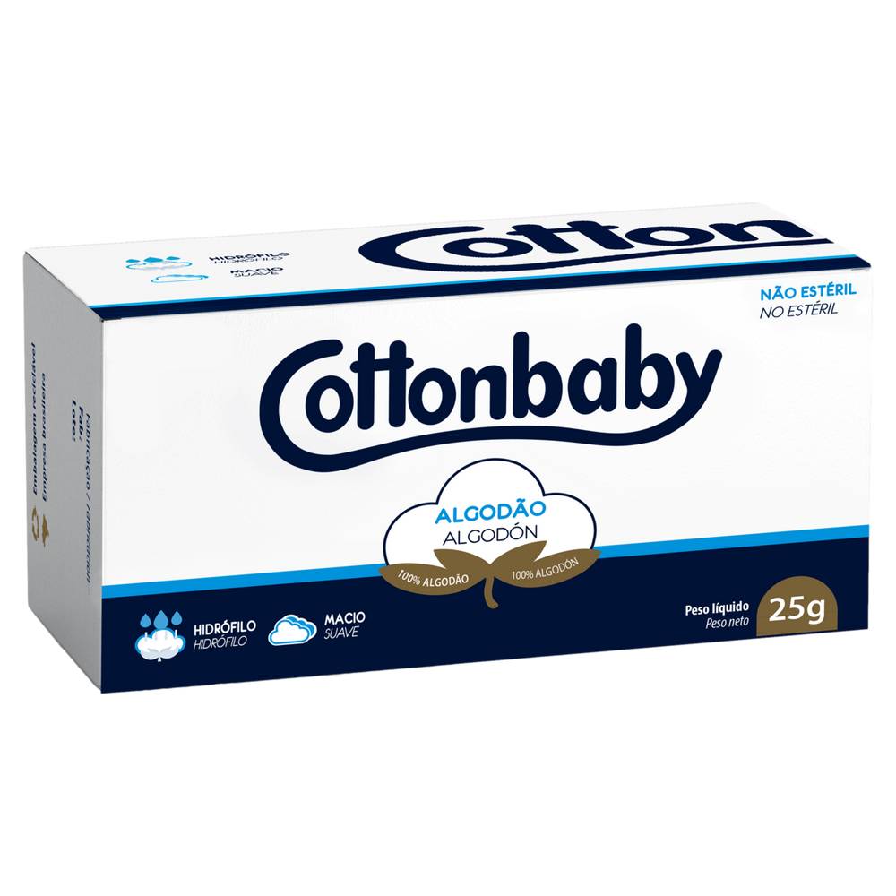 Cottonbaby algodão hidrófilo puro (25g)