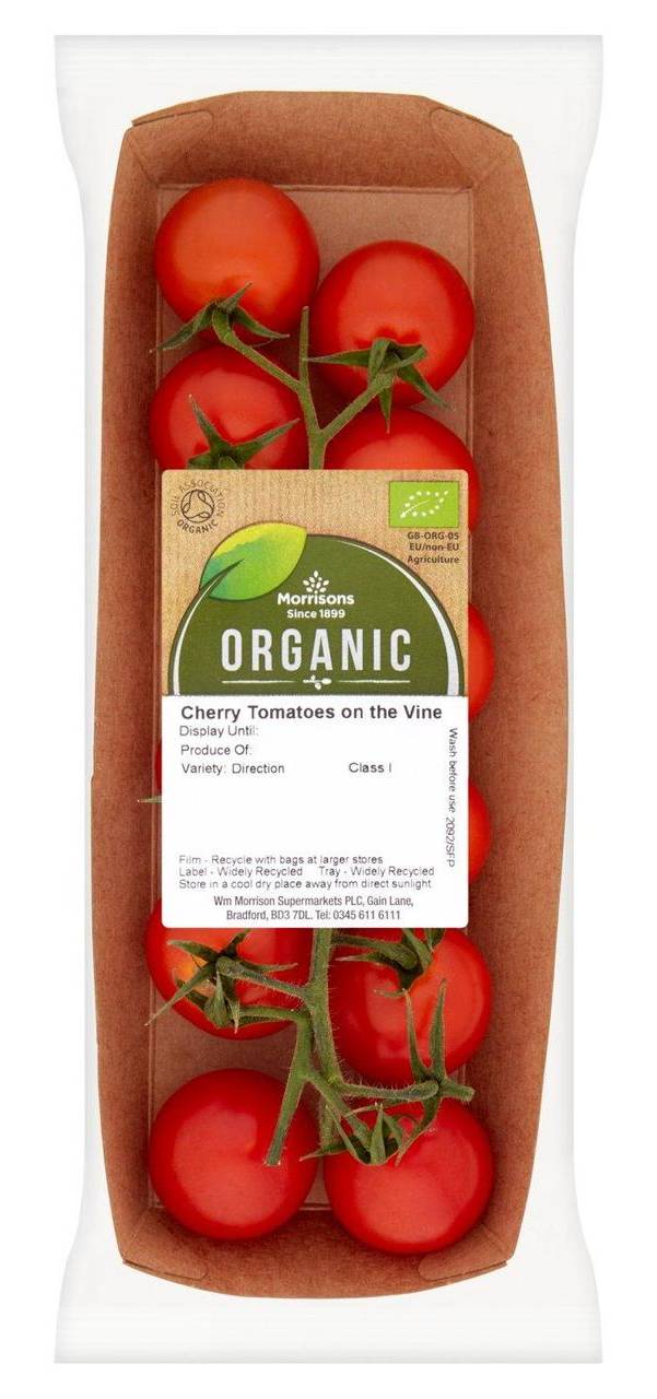 Morrisons Organic Cherry Tomatoes On The Vine 200G