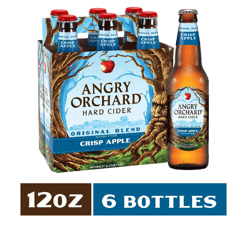 Angry Orchard Hard Cider Crisp Apple Bottle- Pack Of 6