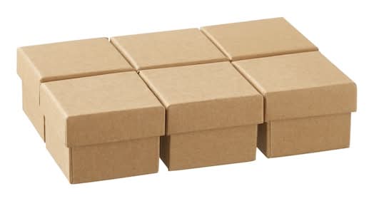Bead Landing Ring Boxes, Kraft (6 ct)