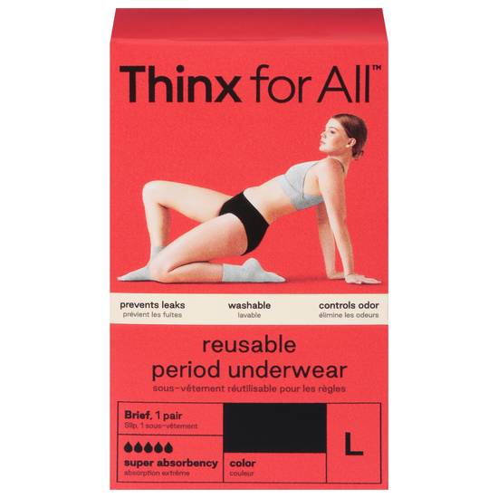 Thinx For All Black Super Absorbency Reusable Period Underwear