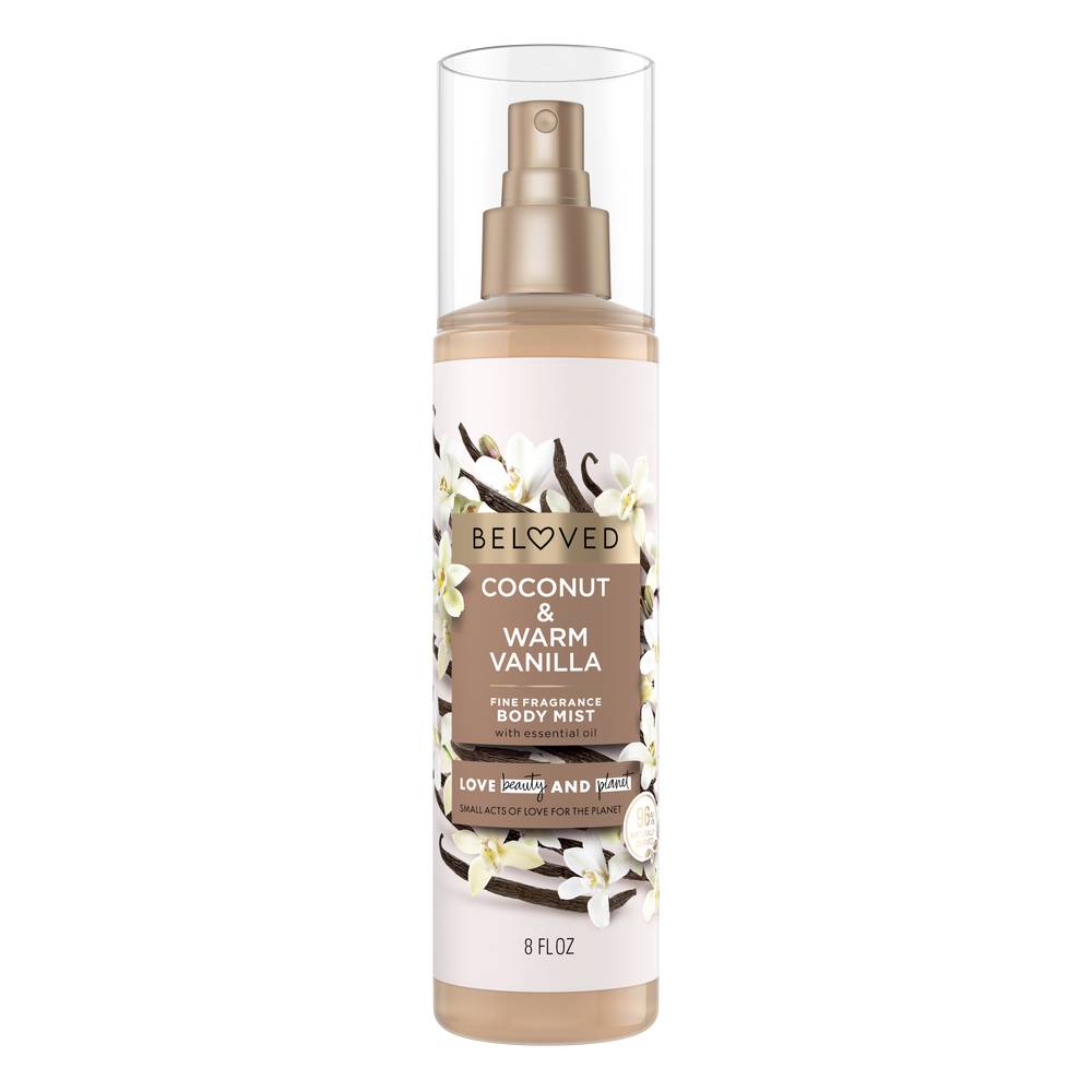 Love Beauty and Planet Beloved Fine Fragrance Body Mist Coconut & Warm Vanilla (8 fl oz)