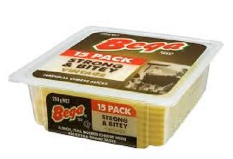 Bega Strong And Bitey Cheese Slices 250g (15 Pack)