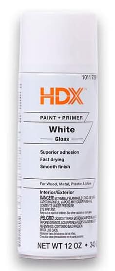 Hdx 12 Oz. Paint And Primer Gloss White Spray Paint