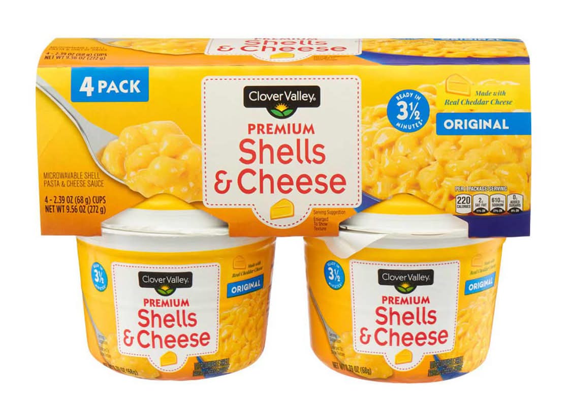 Clover Valley Premium Shells & Cheese 4 Pk