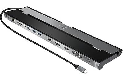 j5create Universal USB-C Triple-Monitor Docking Station for Apple MacBook/Windows Laptops (JCD543)