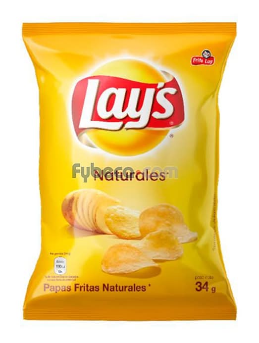Papas Lay'S Natural 34G