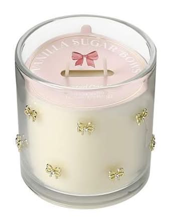 Scented Candle 12oz Vanilla Sugar Bows
