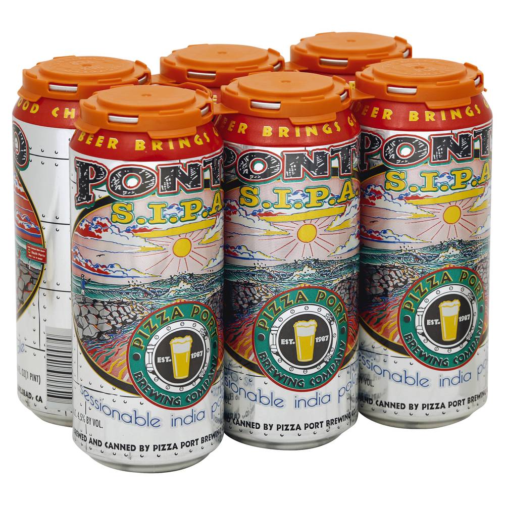 Pizza Port Brewing Company Ponto Sipa Beer (6 ct, 16 fl oz)