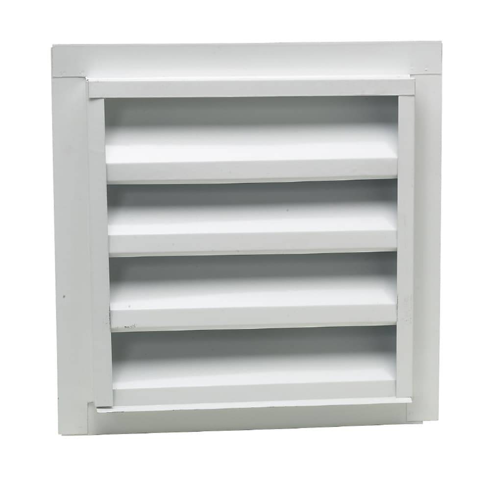 CMI 12.25-in x 12.25-in White Square Steel Gable Louver Vent | GLFC1212WH