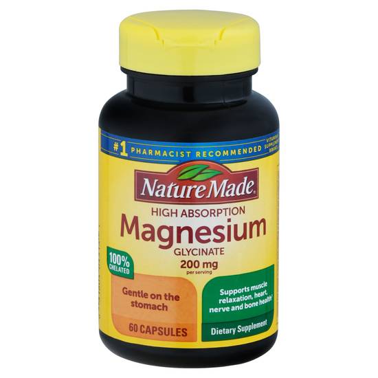 Nature Made Magnesium Glycinate 200 mg Capsules (60 ct)