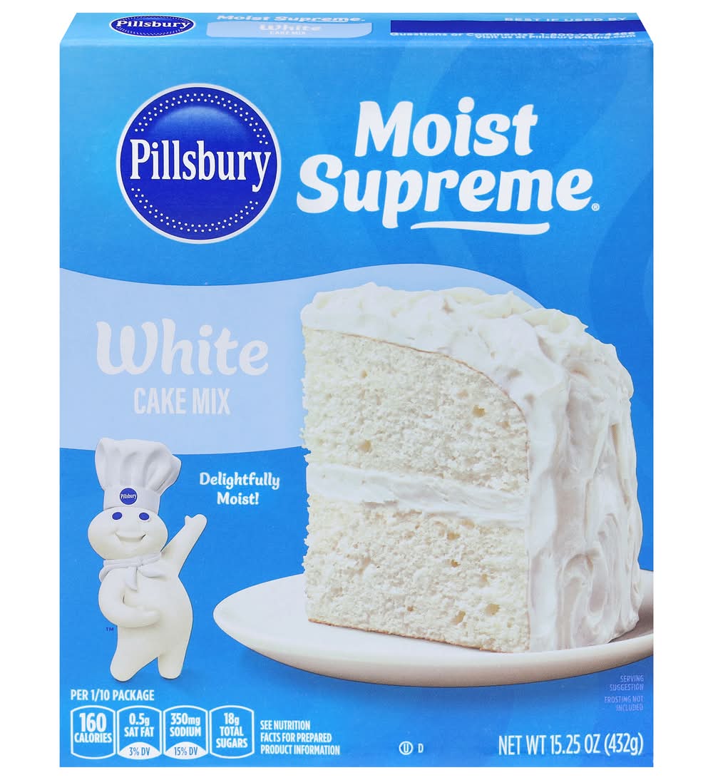 Pillsbury Moist Supreme Premium Cake Mix, White (15.3 oz)