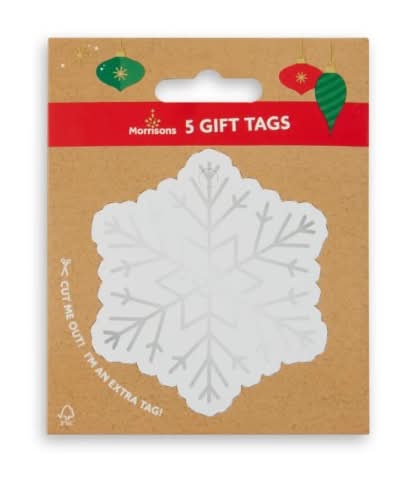Morrisons Snowflake Gift Tags (5 pack)