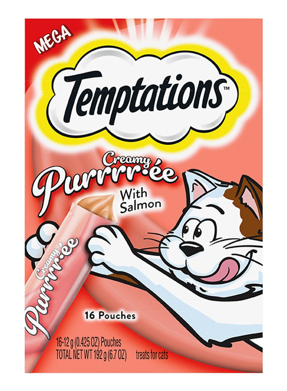 Temptations™ Creamy Purée Lickable Adult Cat Treats - Salmon (Flavor: Salmon, Size: 6.7 Oz)