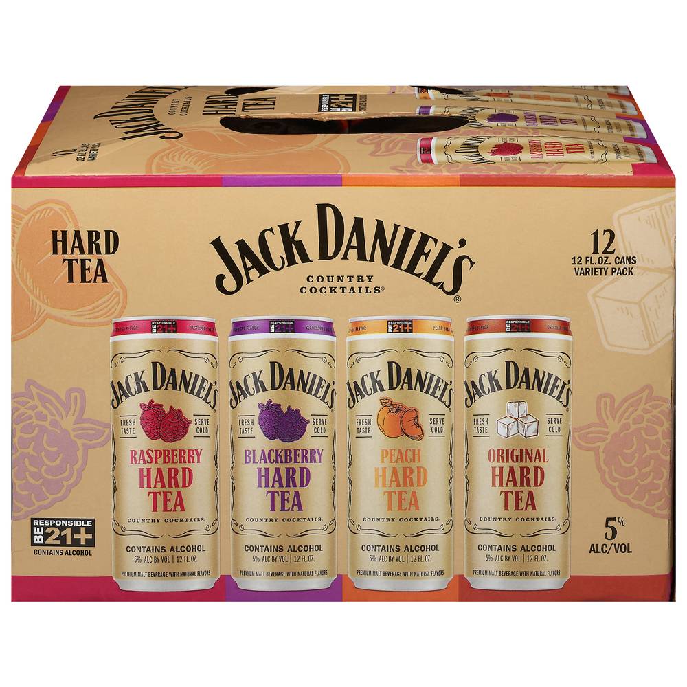 Jack Daniel's Country Cocktails Hard Tea Variety pack (12 pack, 12 fl oz) (assorted)