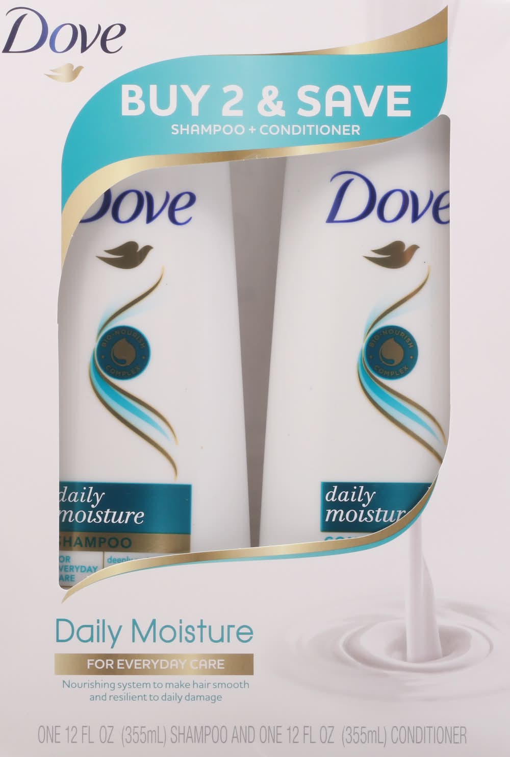 Dove Daily Moisture Damage Therapy Shampoo & Conditioner pack (2 x 12 fl oz)
